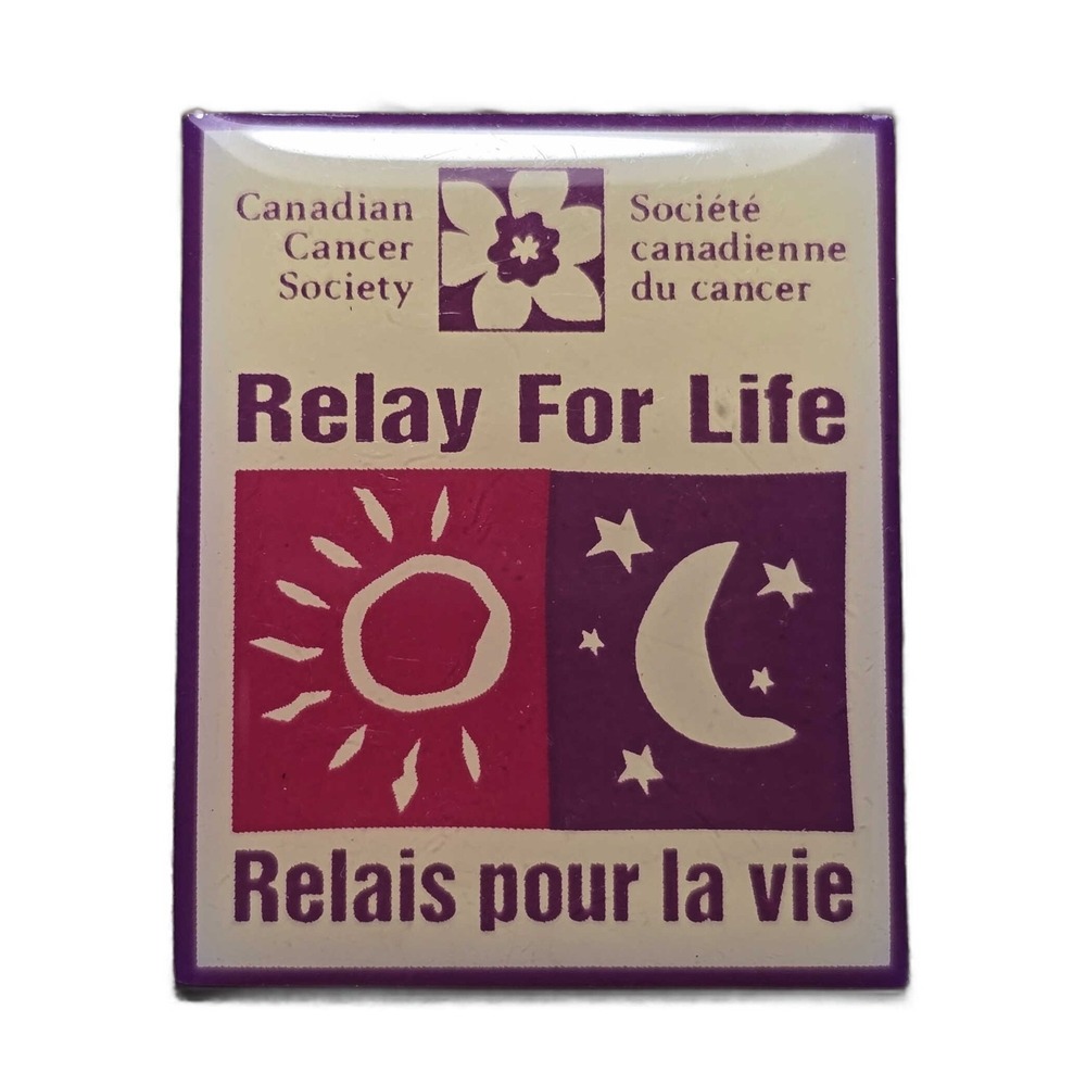 Relay For Life Canadian Cancer Society Moon Stars Enamel Lapel Vest Hat Pin D1
